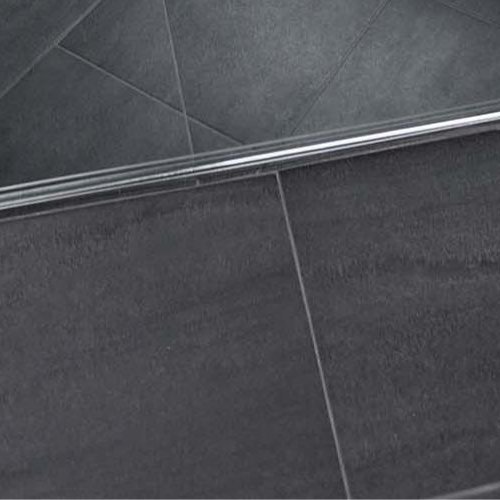 Light tile floors in a living room